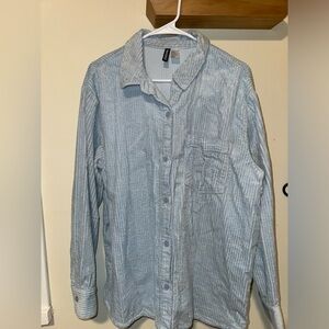 H&M Blue Casual Button Down Shirt